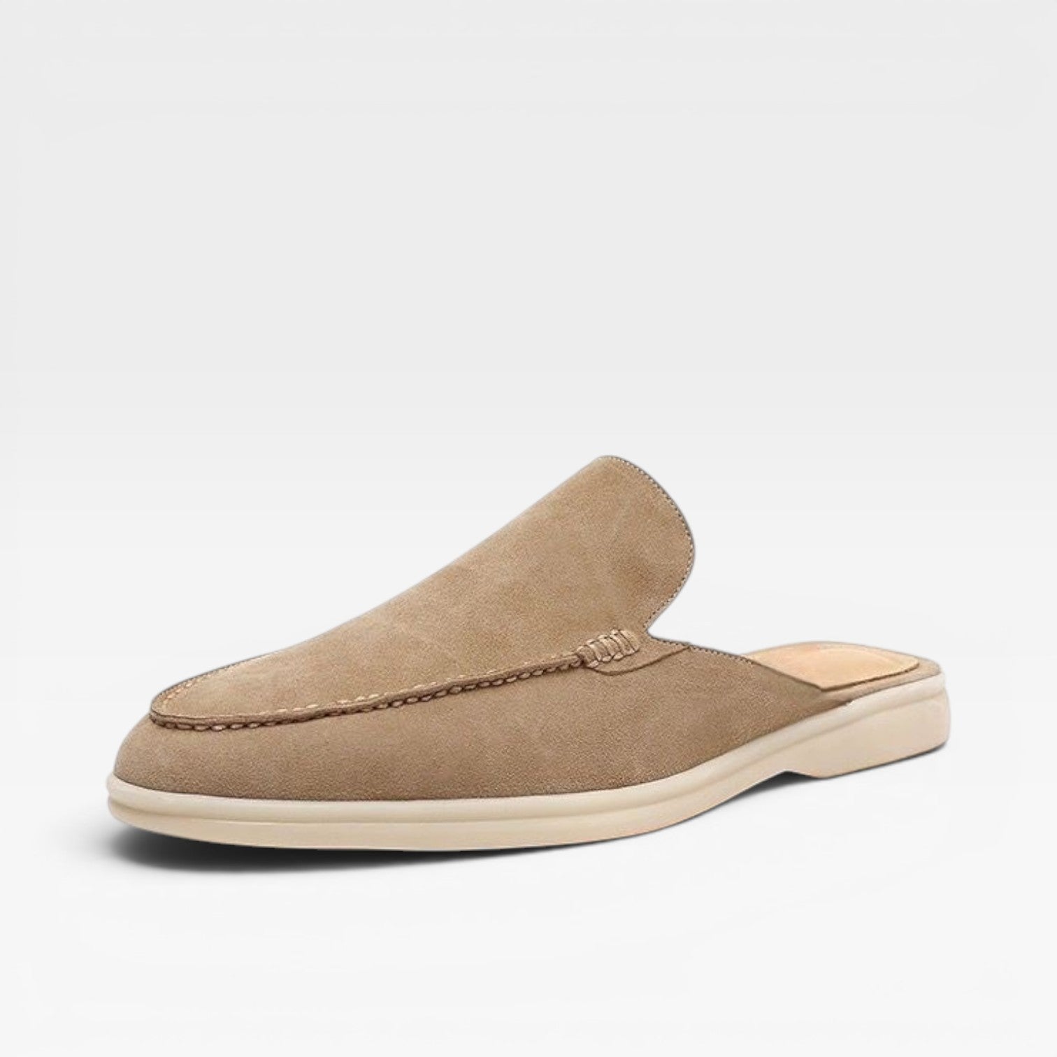 Herren Wildleder Mules – Rückenschuhe ohne Ferse, lässige Slipper