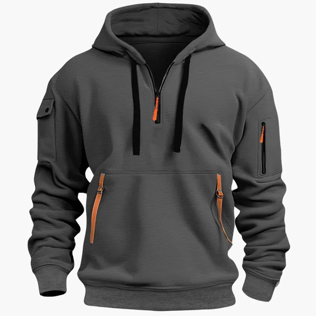 Herren Kapuzenpullover mit Zipper – Hoodie mit verstellbarer Kapuze