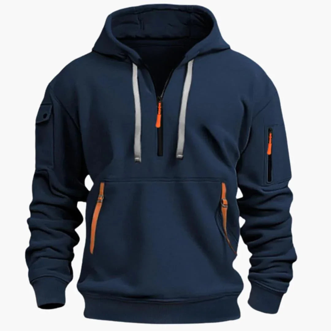 Herren Kapuzenpullover mit Zipper – Hoodie mit verstellbarer Kapuze