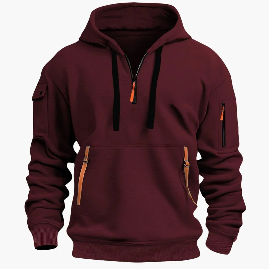 Herren Kapuzenpullover mit Zipper – Hoodie mit verstellbarer Kapuze