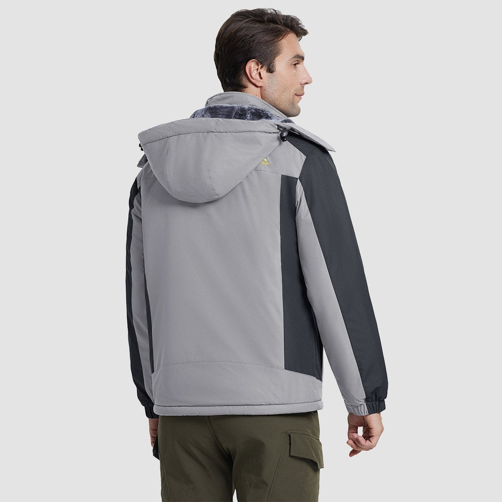Herren Winterjacke winddicht – Skijacke mit Wärmefutter und Kapuze