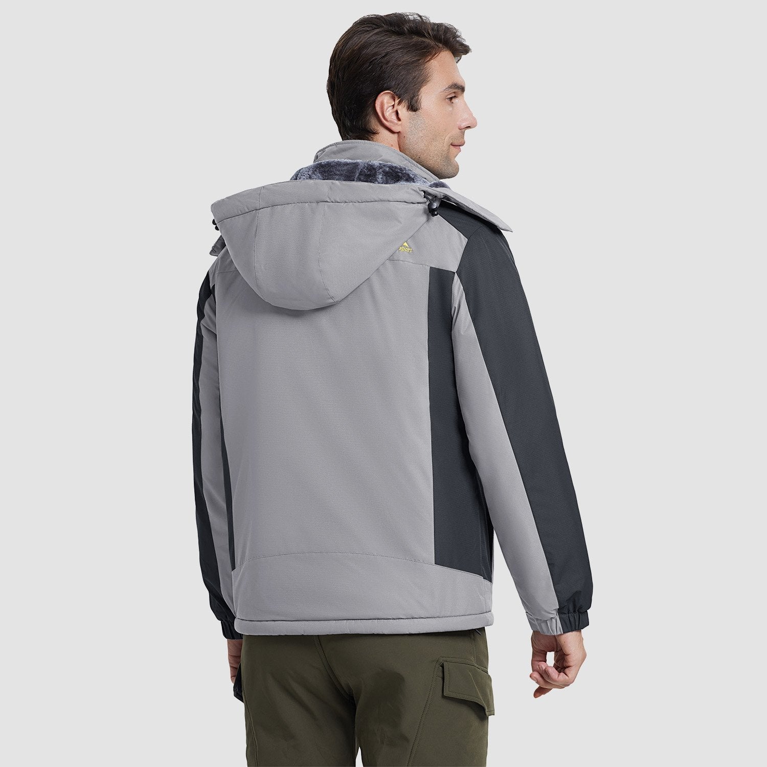 Herren Winterjacke winddicht – Skijacke mit Wärmefutter und Kapuze