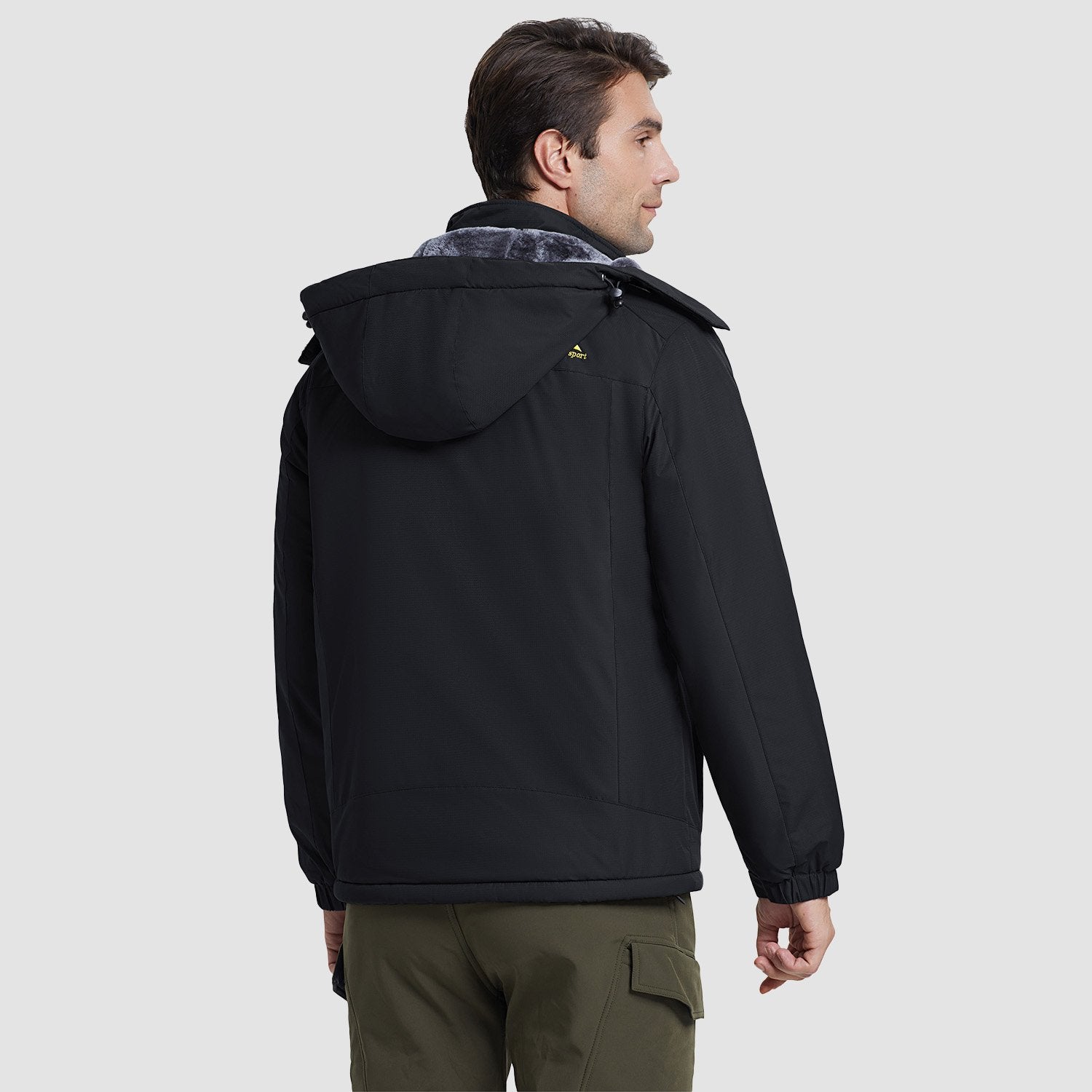 Herren Winterjacke winddicht – Skijacke mit Wärmefutter und Kapuze
