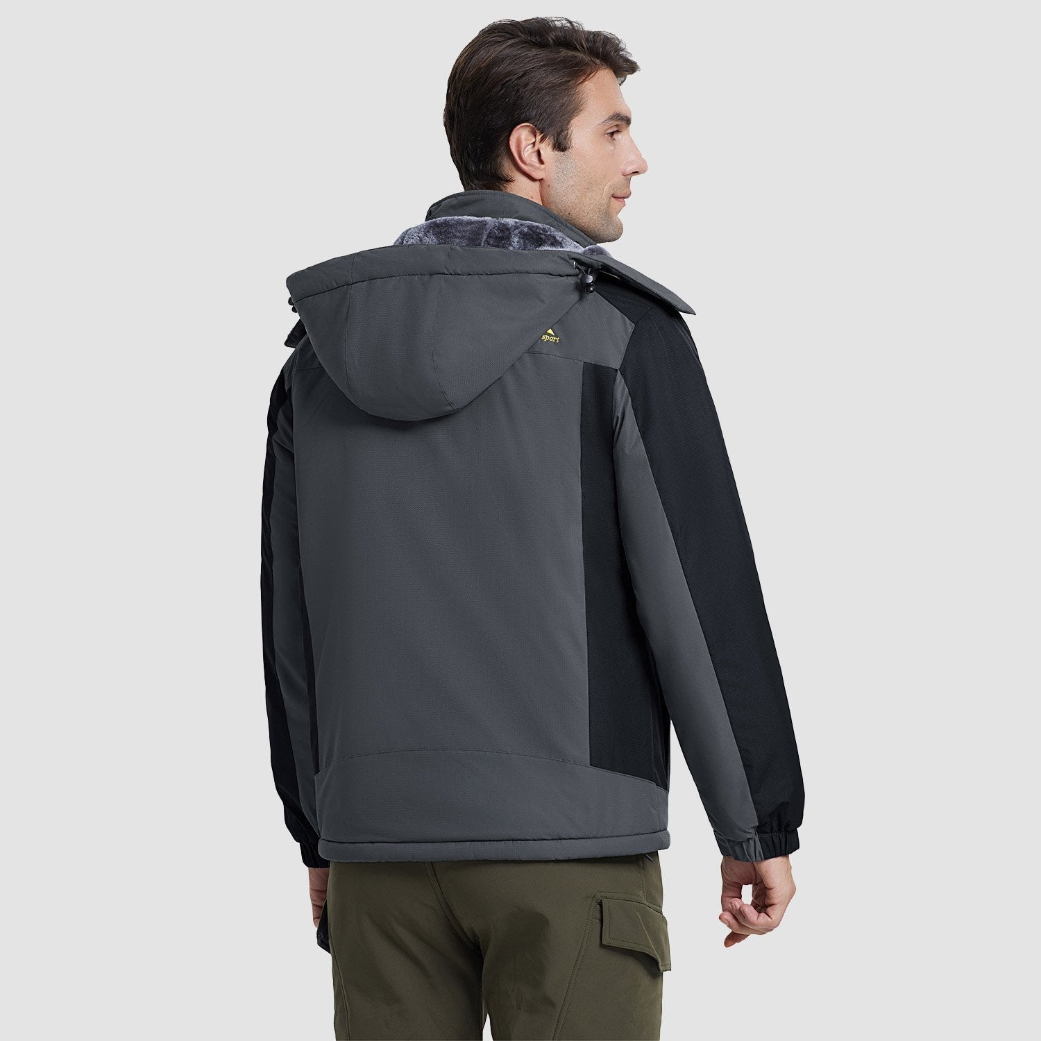 Herren Winterjacke winddicht – Skijacke mit Wärmefutter und Kapuze