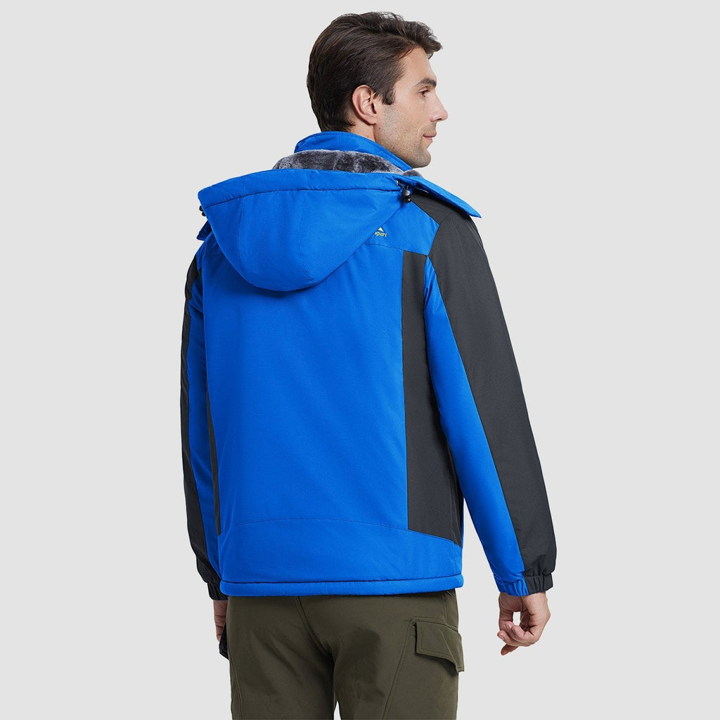 Herren Winterjacke winddicht – Skijacke mit Wärmefutter und Kapuze