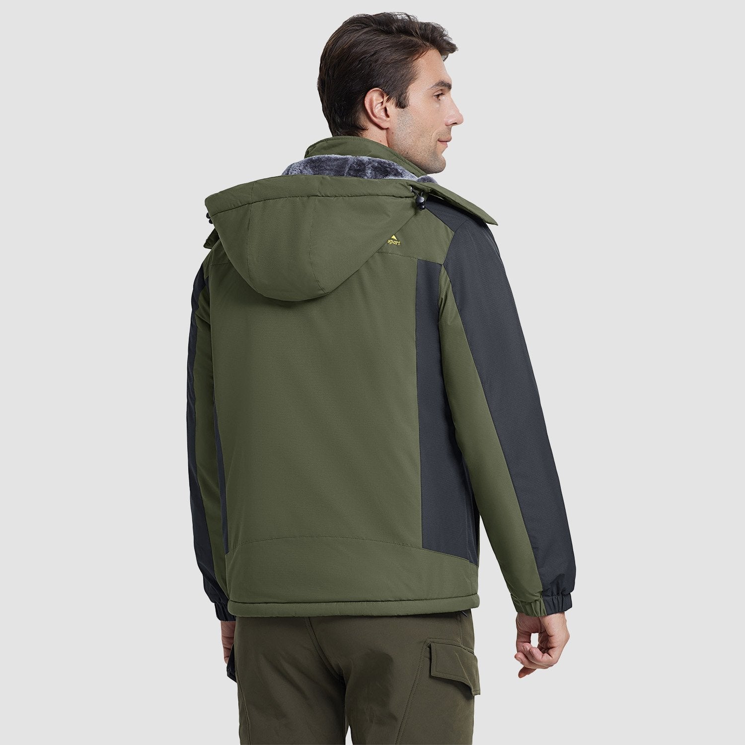 Herren Winterjacke winddicht – Skijacke mit Wärmefutter und Kapuze