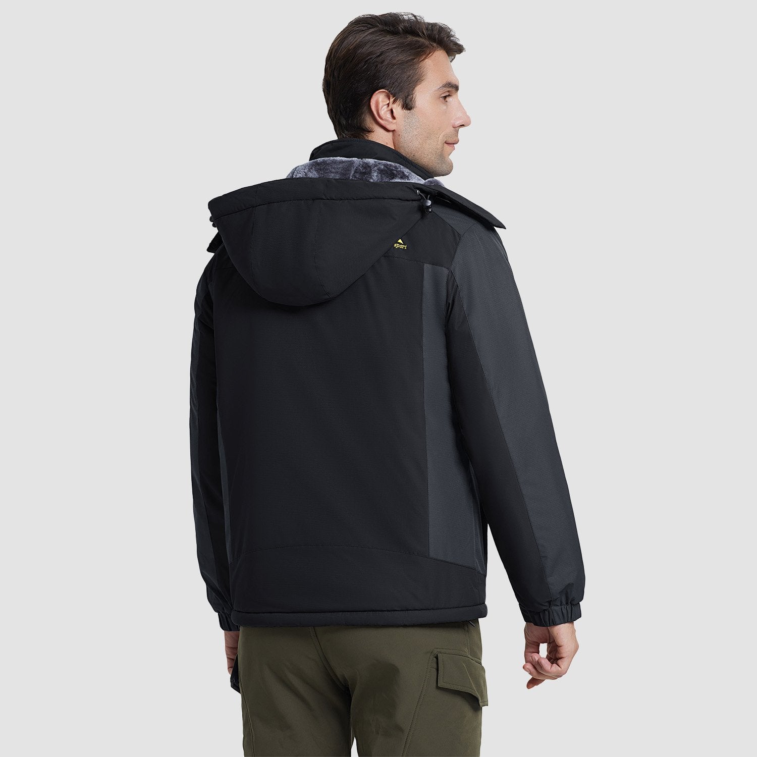 Herren Winterjacke winddicht – Skijacke mit Wärmefutter und Kapuze