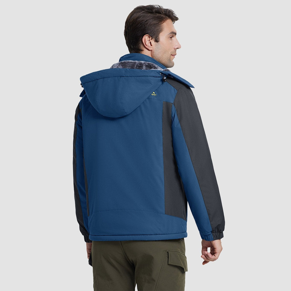 Herren Winterjacke winddicht – Skijacke mit Wärmefutter und Kapuze