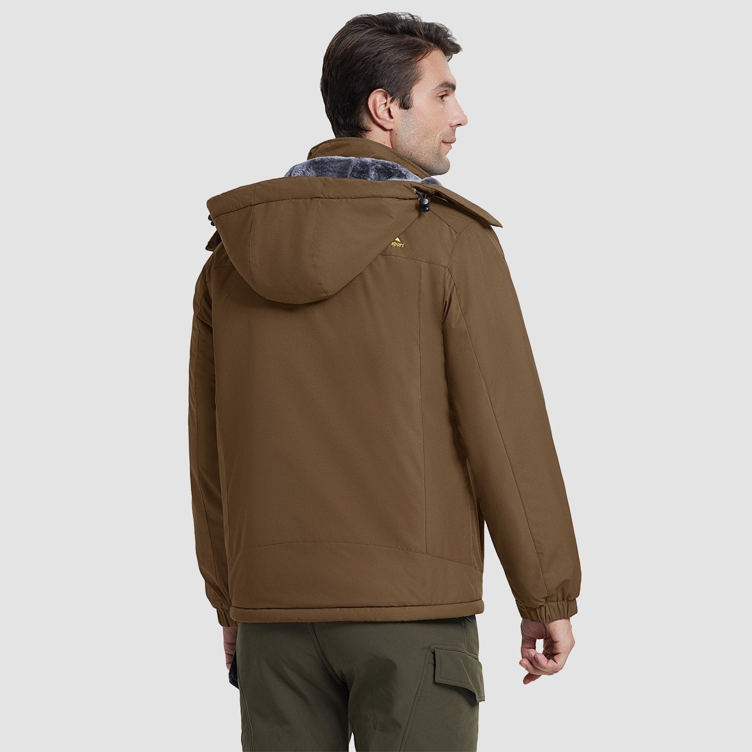 Herren Winterjacke winddicht – Skijacke mit Wärmefutter und Kapuze