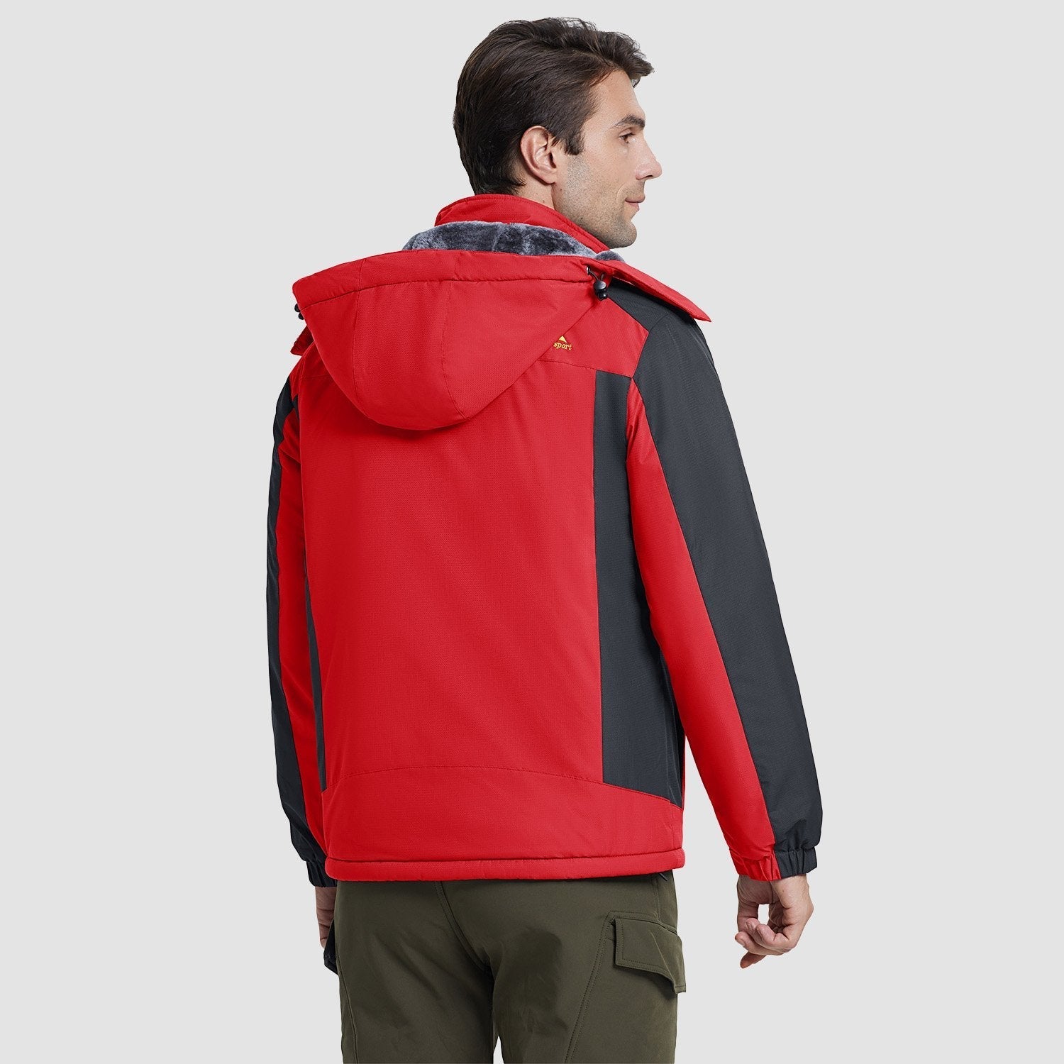 Herren Winterjacke winddicht – Skijacke mit Wärmefutter und Kapuze