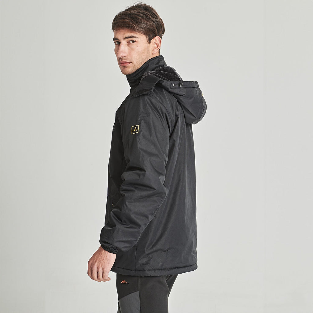 Herren Skijacke wasserabweisend – Winterjacke mit Kapuze und Fleece-Futter