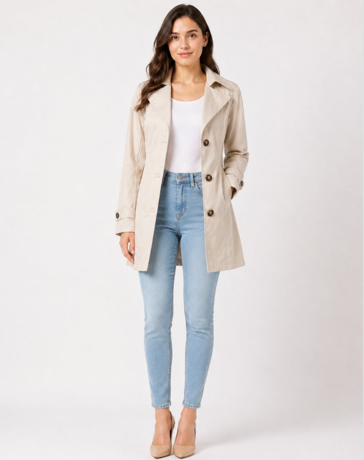 Damen Eleganter Trenchcoat