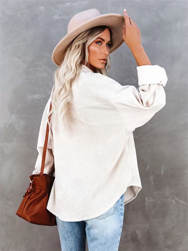 Damen Lässiges Overshirt aus Cord