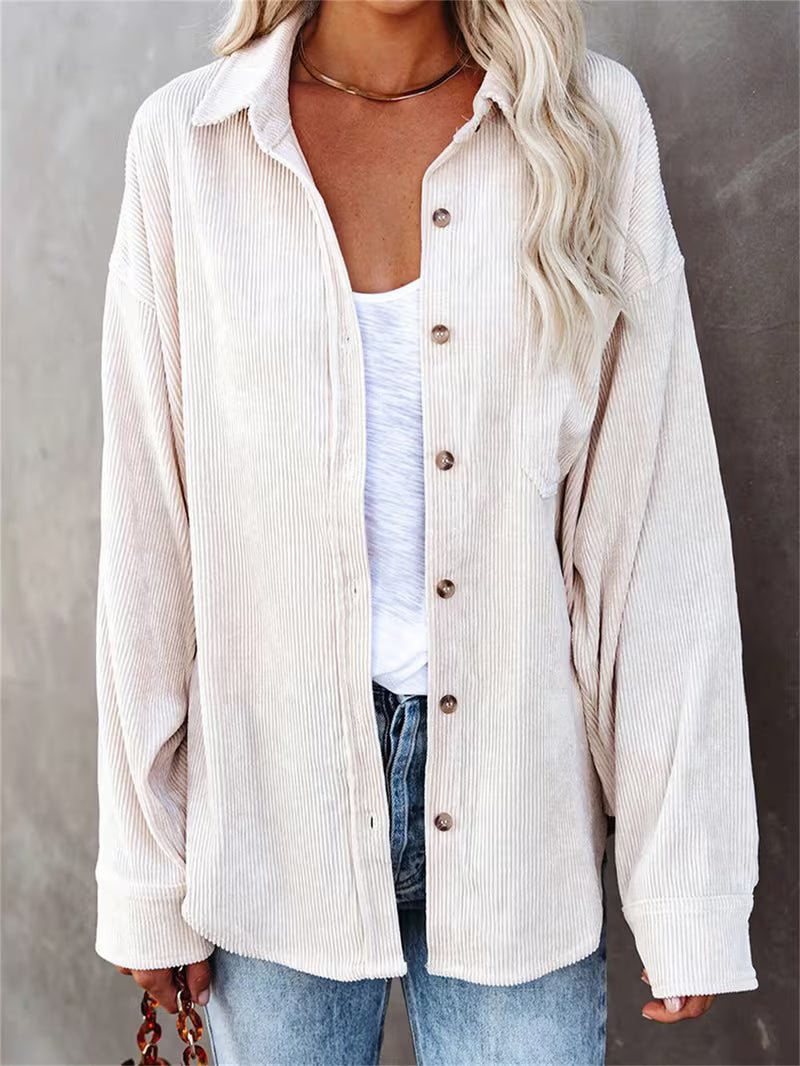 Damen Lässiges Overshirt aus Cord