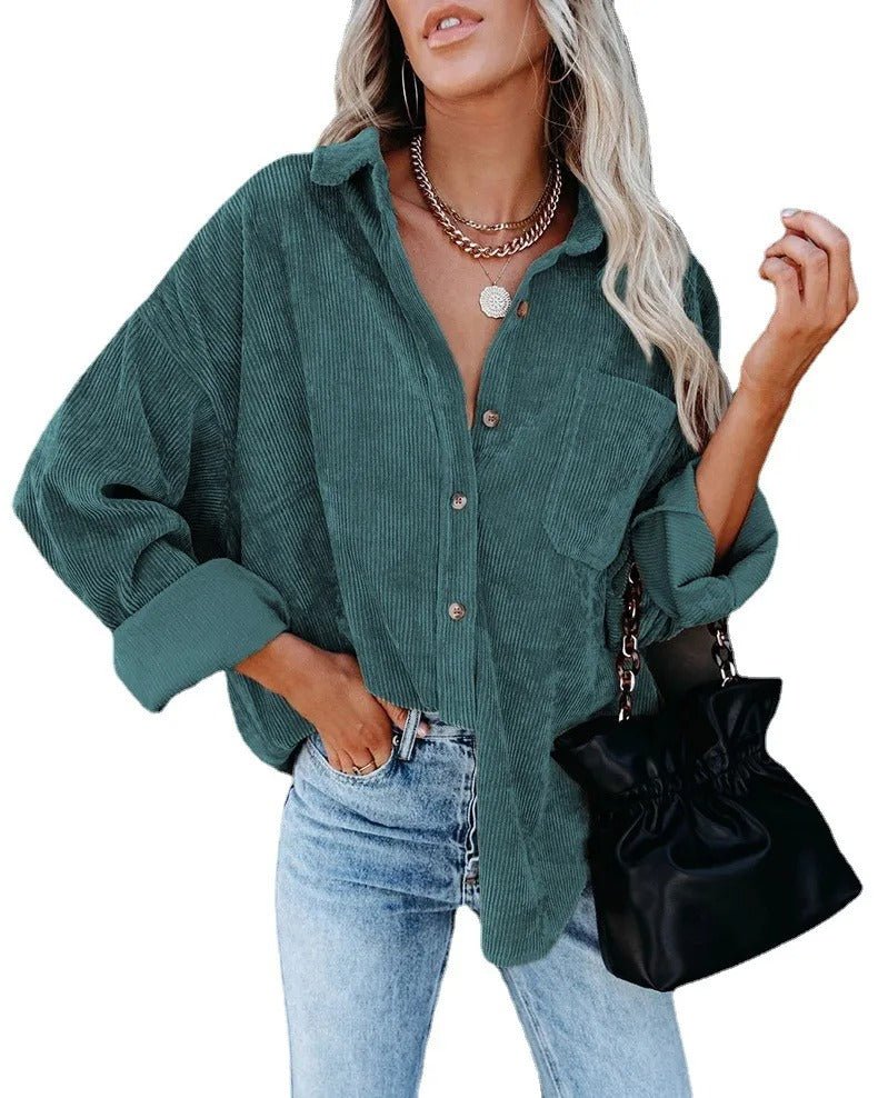 Damen Lässiges Overshirt aus Cord