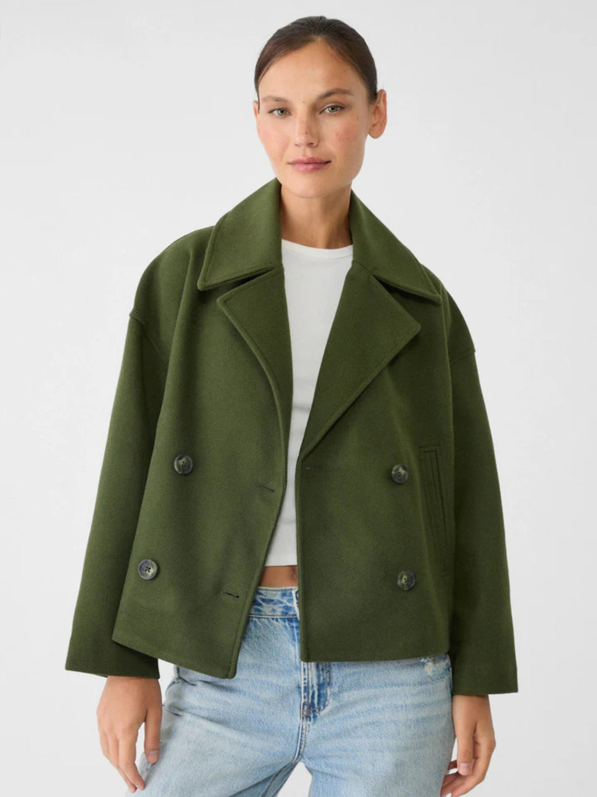 Damen Lässige Jacke mit breitem Kragen