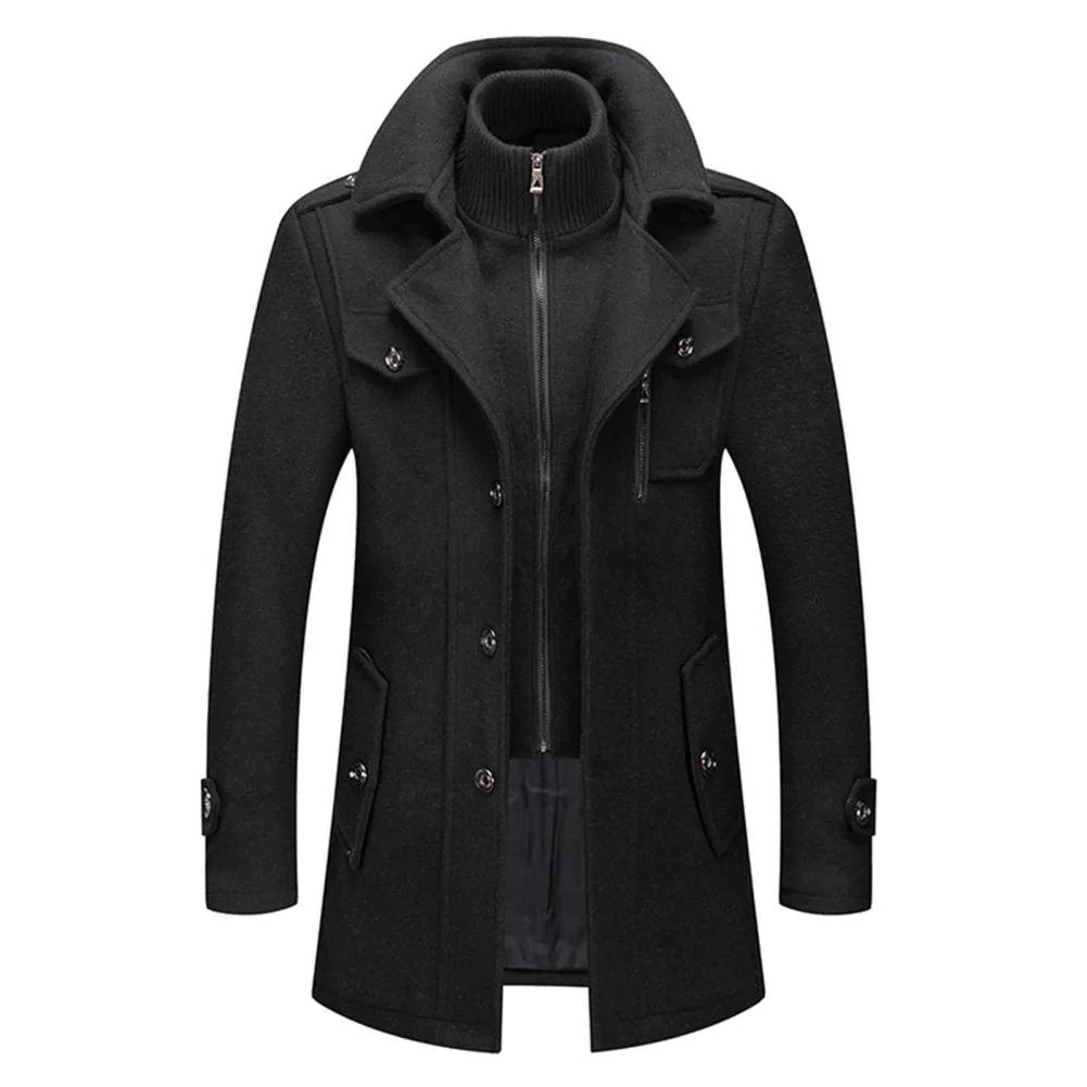 Herren Eleganter Kurzmantel mit Stehkragen