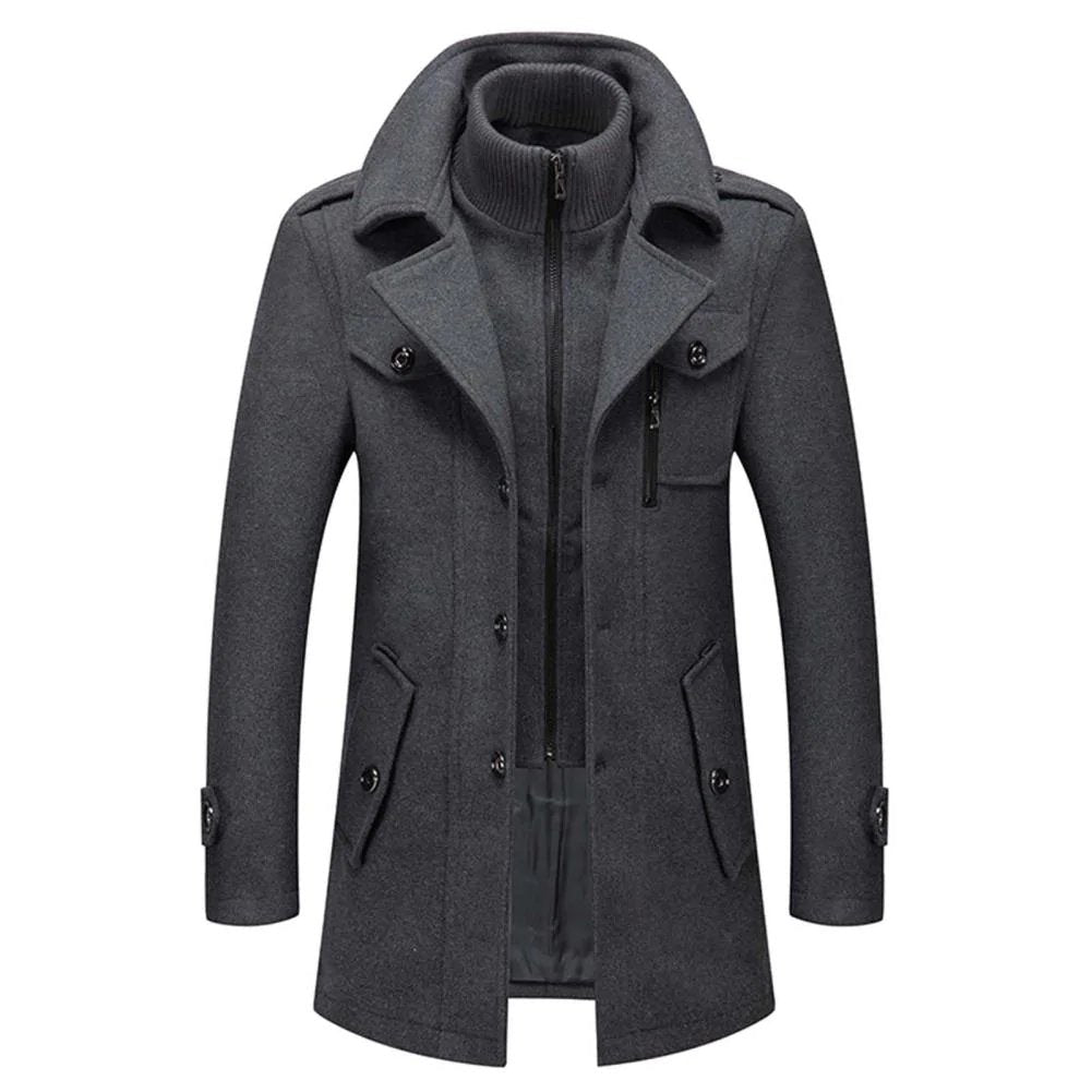 Herren Eleganter Kurzmantel mit Stehkragen