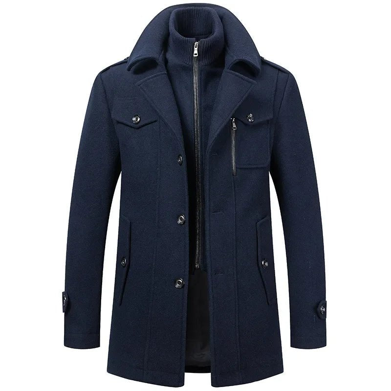 Herren Eleganter Kurzmantel mit Stehkragen