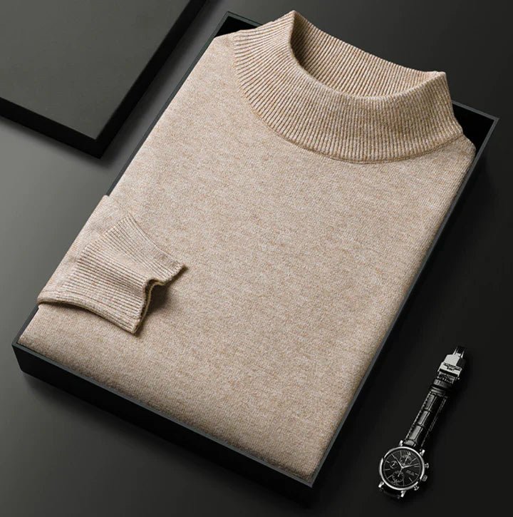 Herren Klassischer Rollkragenpullover