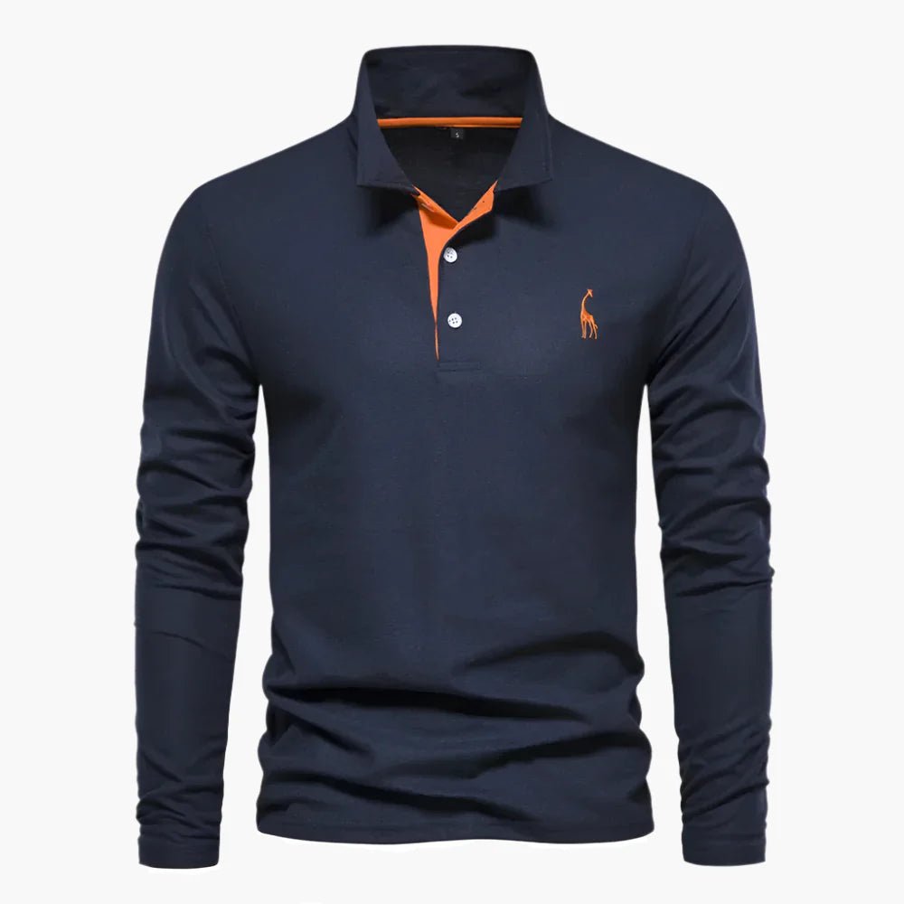 Herren Langarm Poloshirt aus Baumwolle