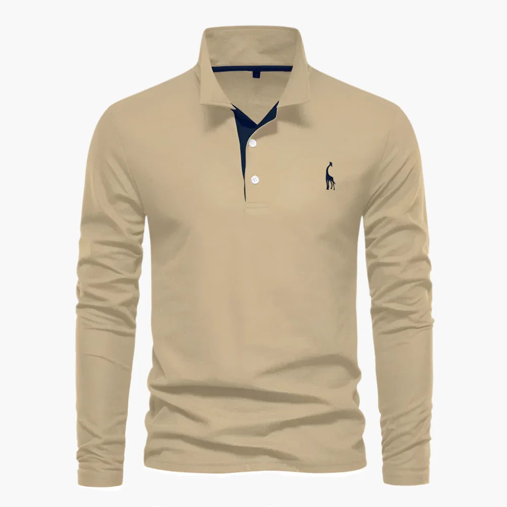 Herren Langarm Poloshirt aus Baumwolle