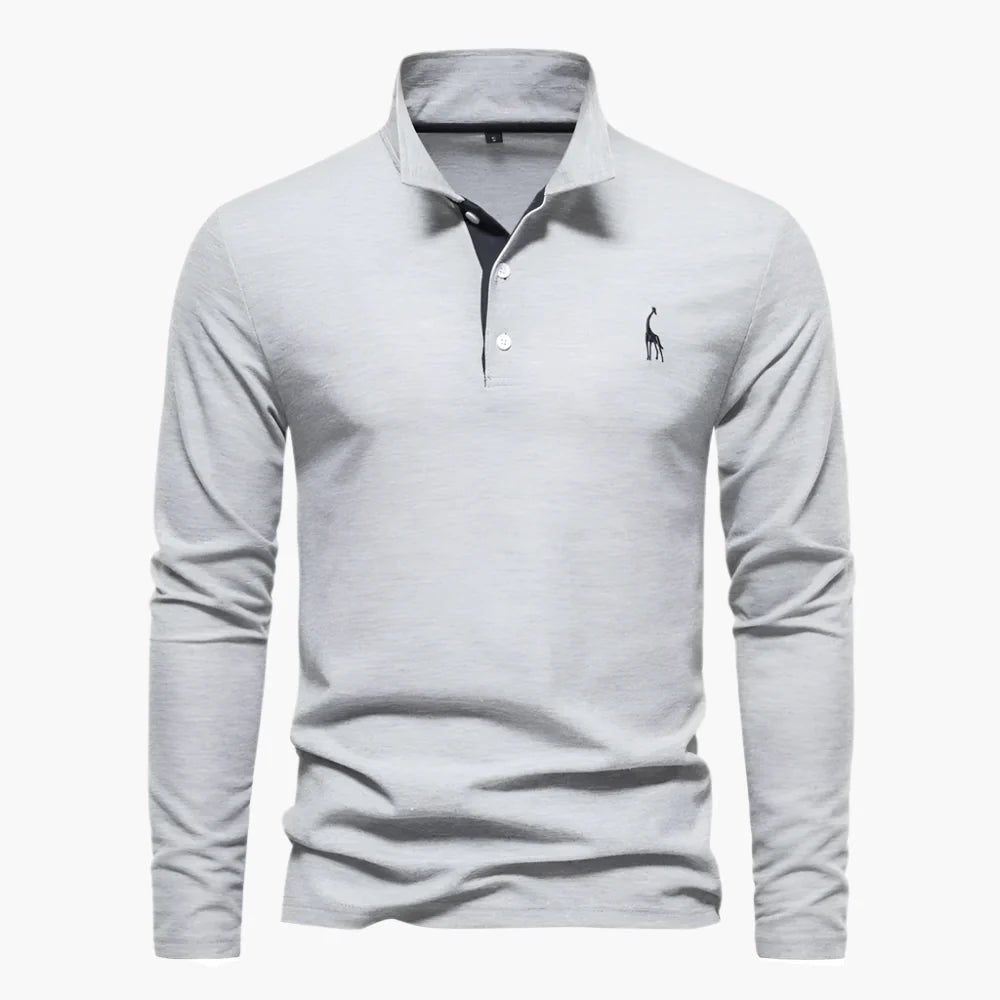 Herren Langarm Poloshirt aus Baumwolle