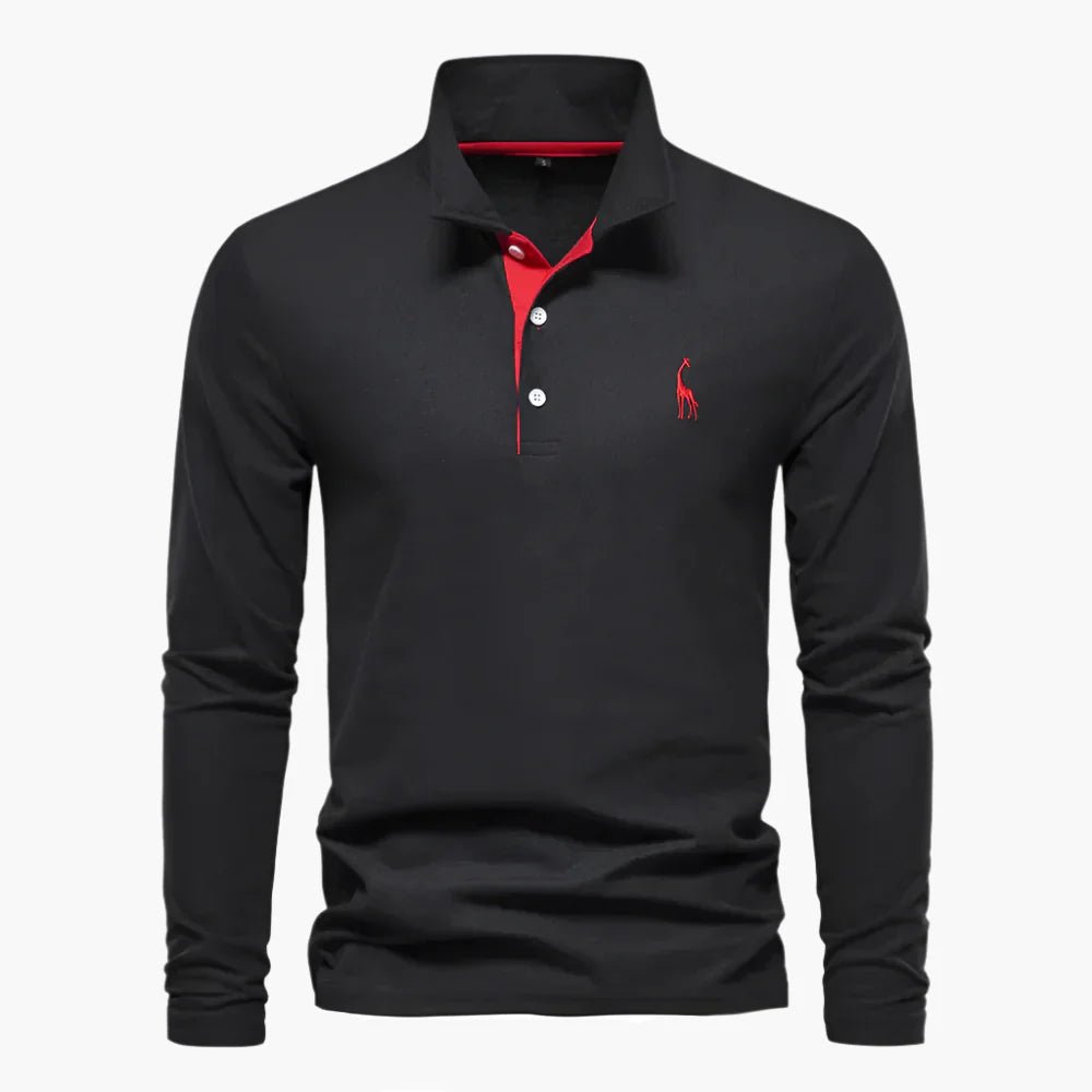 Herren Langarm Poloshirt aus Baumwolle