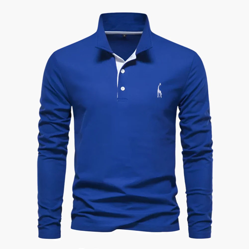 Herren Langarm Poloshirt aus Baumwolle
