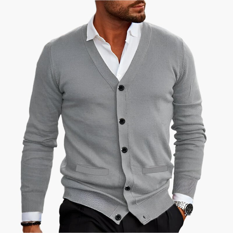 Herren Cardigan mit V-Ausschnitt