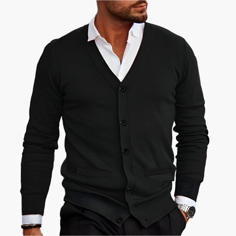 Herren Cardigan mit V-Ausschnitt