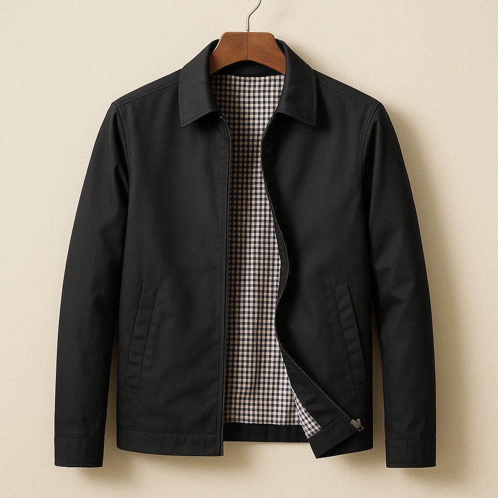 Herren Lässiger Blouson mit Karofutter