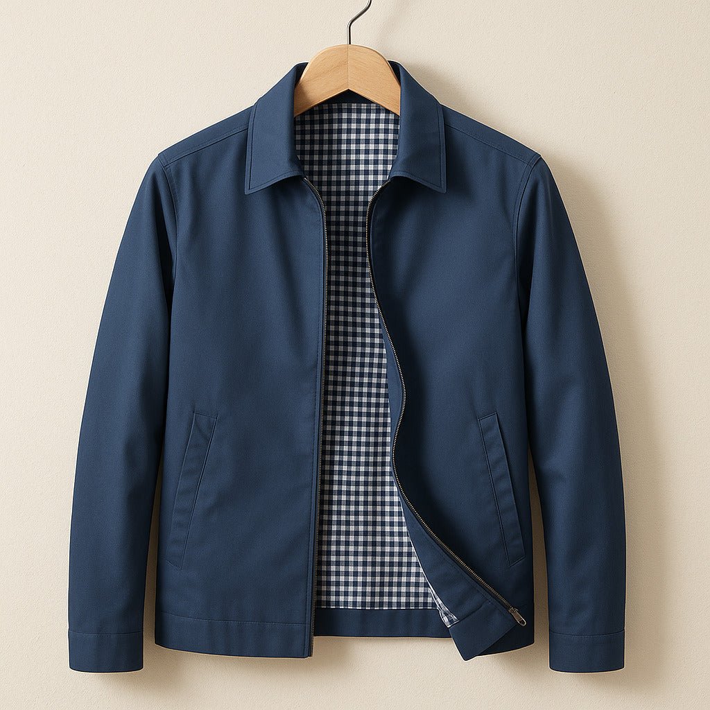 Herren Lässiger Blouson mit Karofutter