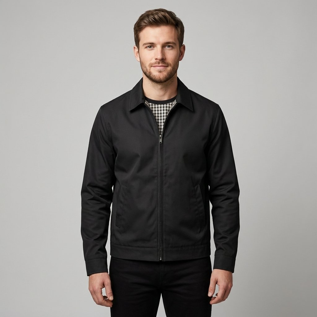 Herren Lässiger Blouson mit Karofutter
