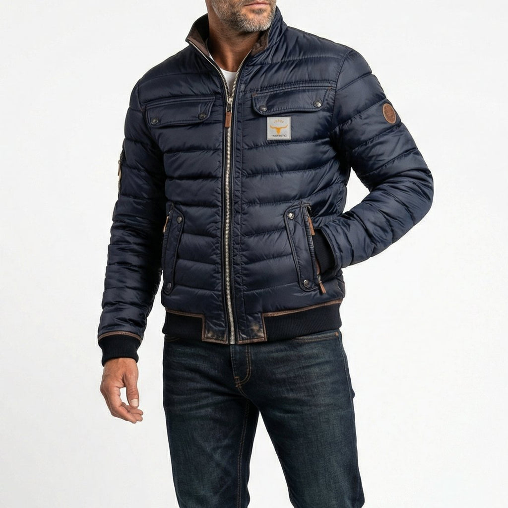 Herren Klassische Steppjacke mit Stehkragen