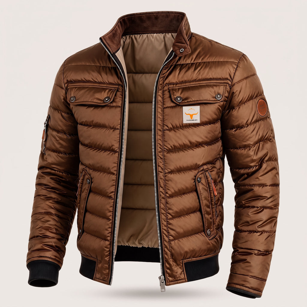 Herren Klassische Steppjacke mit Stehkragen