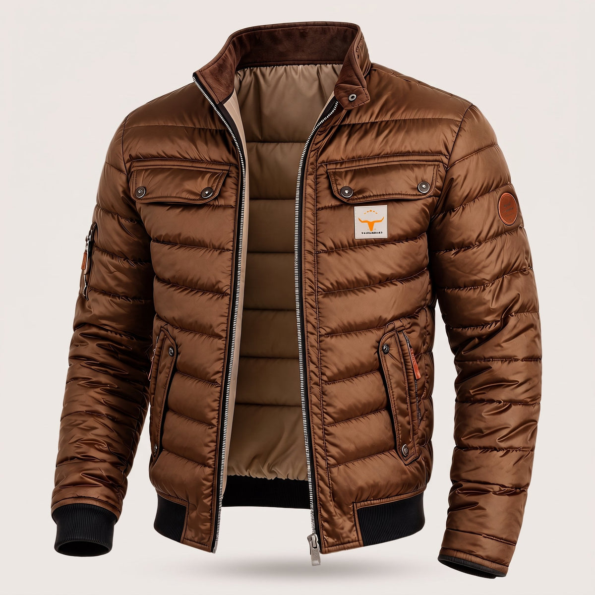 Herren Klassische Steppjacke mit Stehkragen