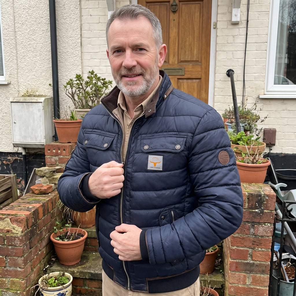 Herren Klassische Steppjacke mit Stehkragen