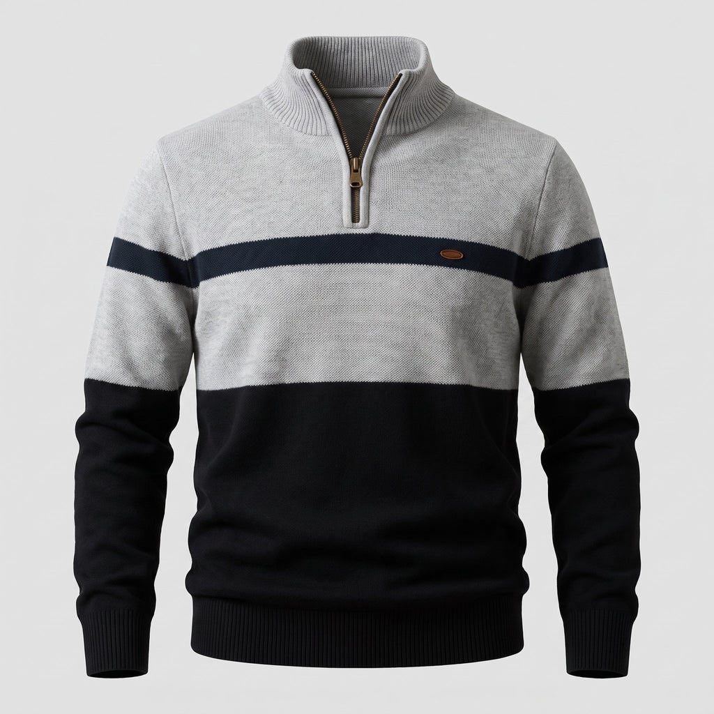 Herren Strickpullover mit Reissverschluss