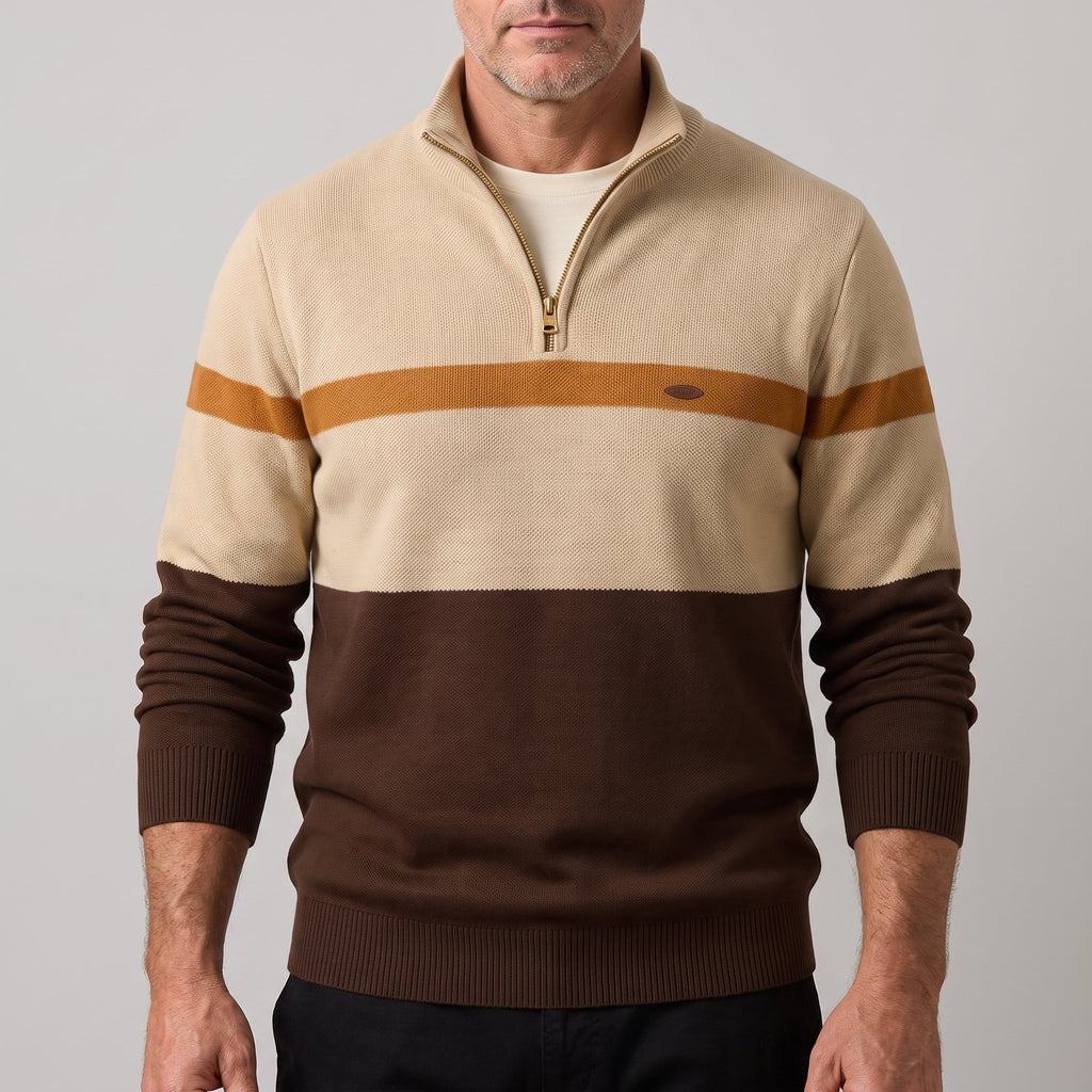 Herren Strickpullover mit Reissverschluss