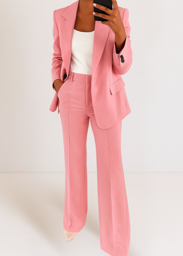 Damen Eleganter Blazer-Hosenanzug