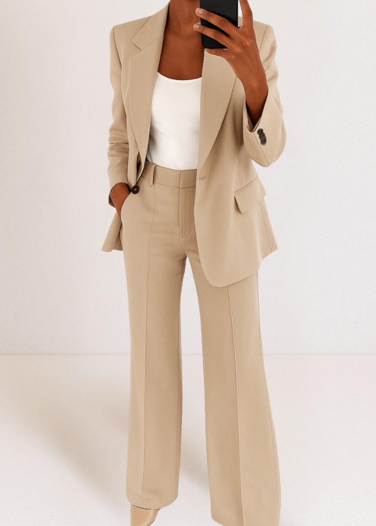 Damen Eleganter Blazer-Hosenanzug