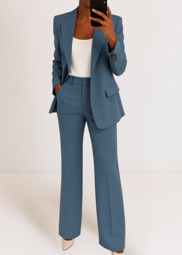 Damen Eleganter Blazer-Hosenanzug