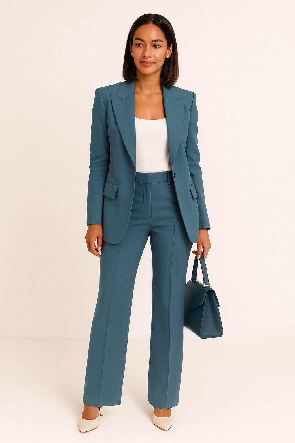 Damen Eleganter Blazer-Hosenanzug