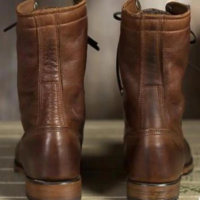 Damen Schnürstiefel aus Leder
