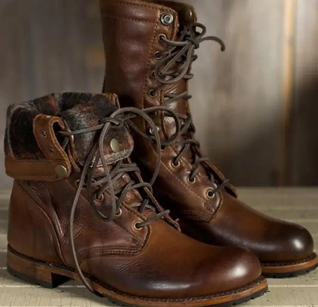 Damen Schnürstiefel aus Leder