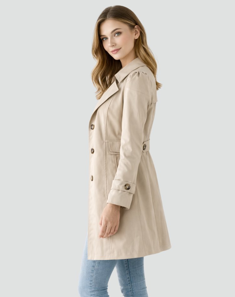 Damen Zeitloser Trenchcoat mit Gürtel