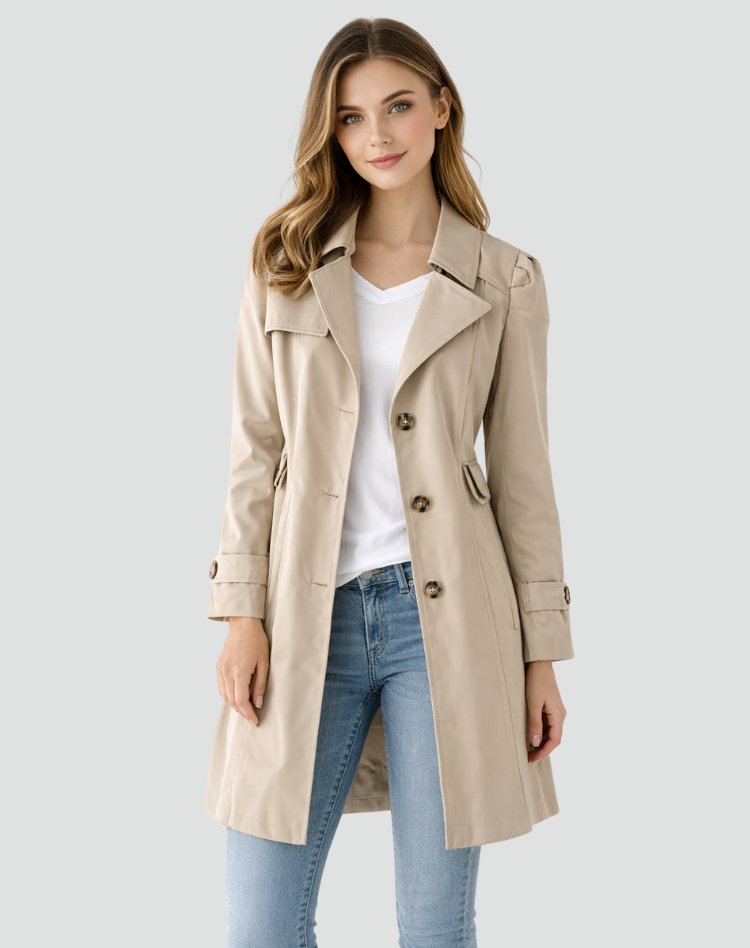 Damen Zeitloser Trenchcoat mit Gürtel
