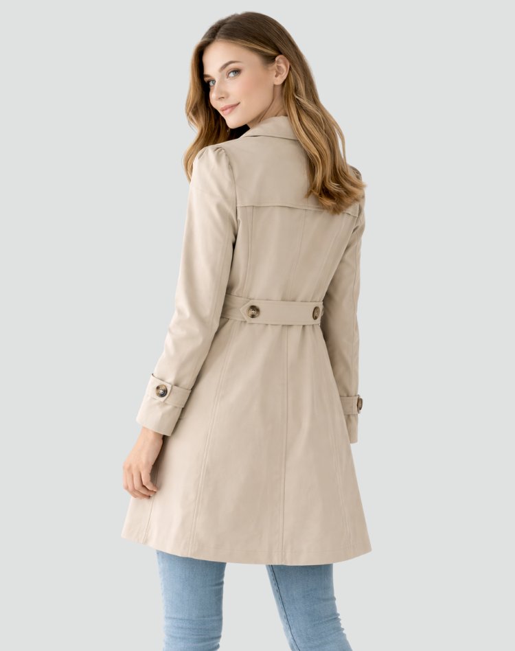 Damen Zeitloser Trenchcoat mit Gürtel