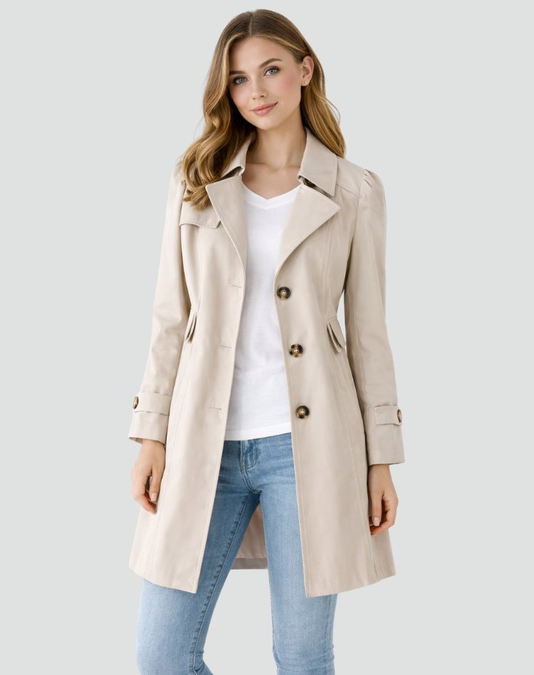 Damen Zeitloser Trenchcoat mit Gürtel
